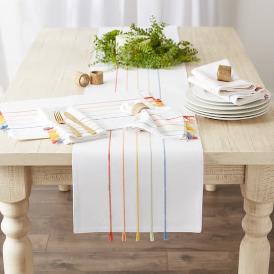 DII® Stripe Tassel Placemats